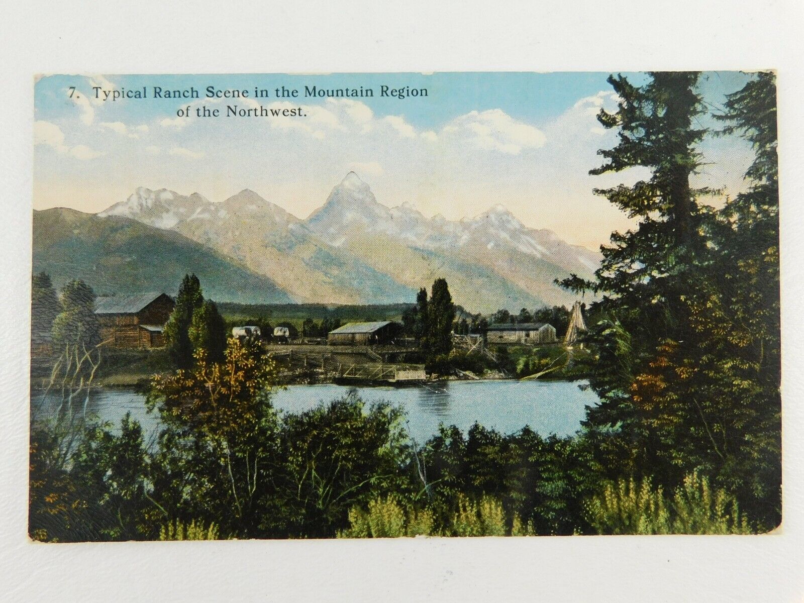 Typical Ranch Scene Mountain Region Spokane WA Divided Back Vintage Postcard