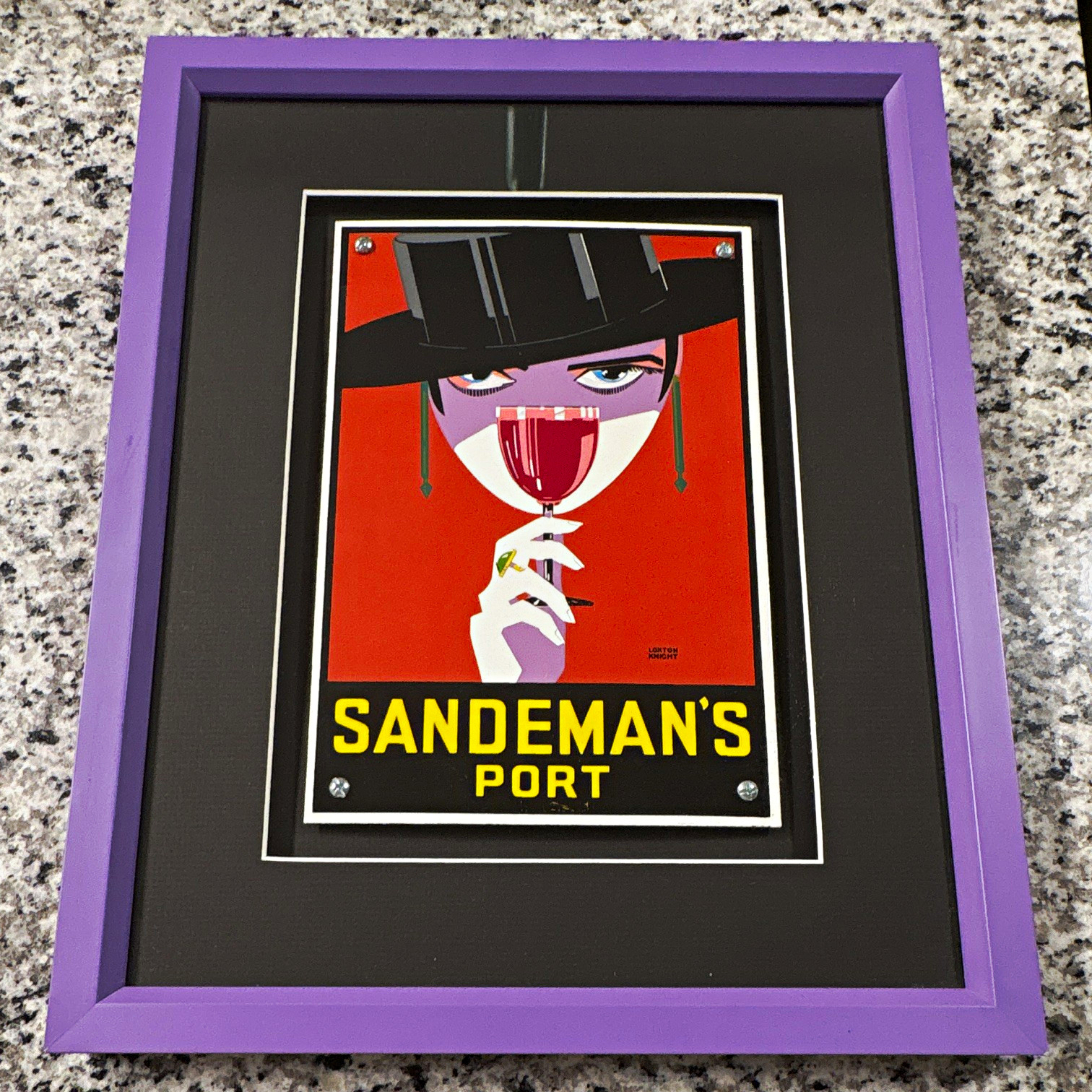 Vintage Sandeman\'s Port Framed Art Print Loxton Knight Art Deco Bar Decor Vintage Sandeman\'s Port Framed Art Print Loxton Knight Art Deco Bar Decor
