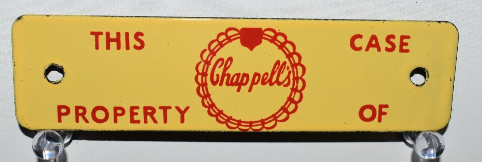 1950 Era Chappell’s Dairy Milk Farm Crate Porcelain Sign Tag Kentucky