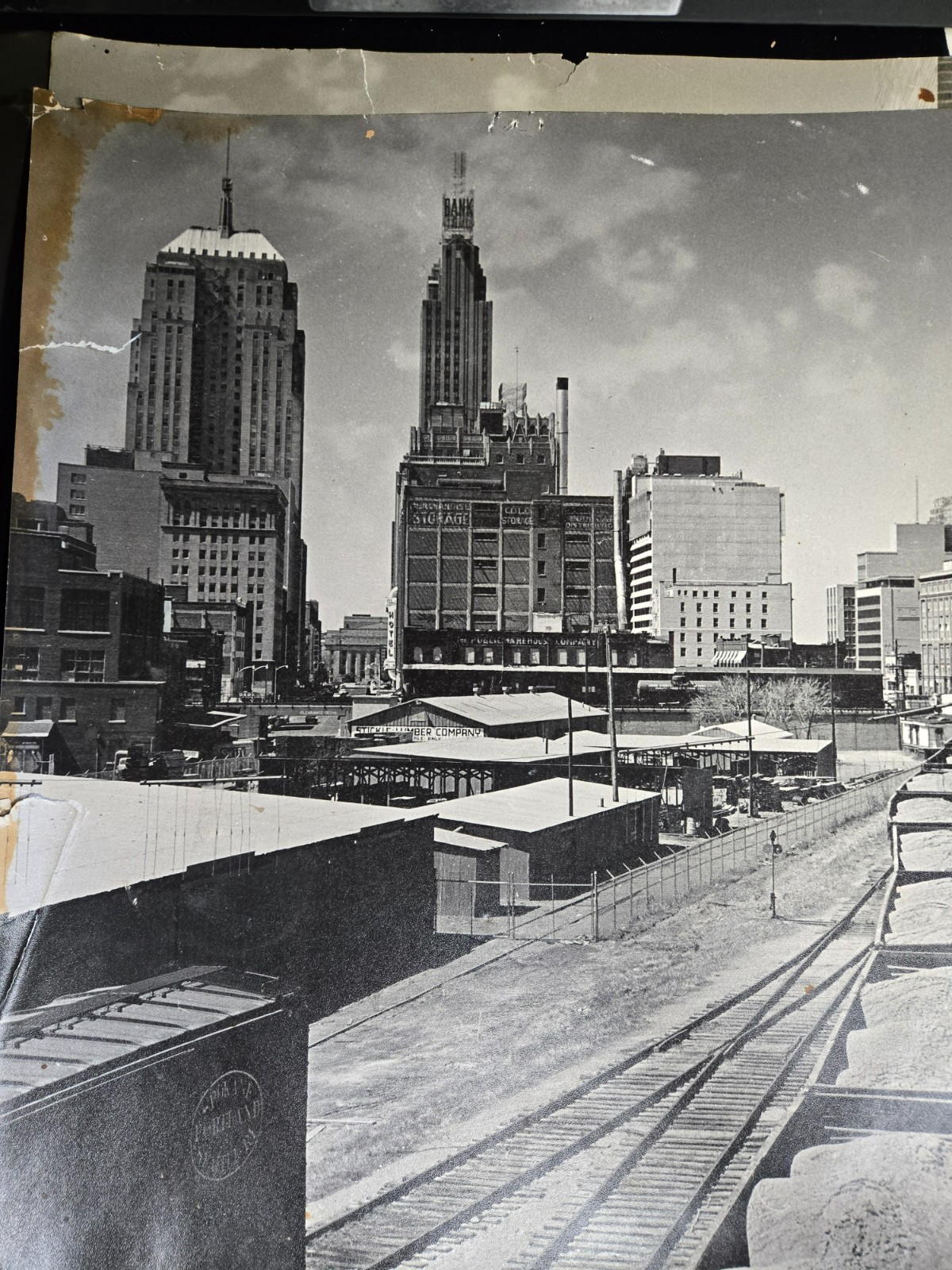 1950s Large (17 x 15) Photo Skyline View of the Oklahoma City,  OK