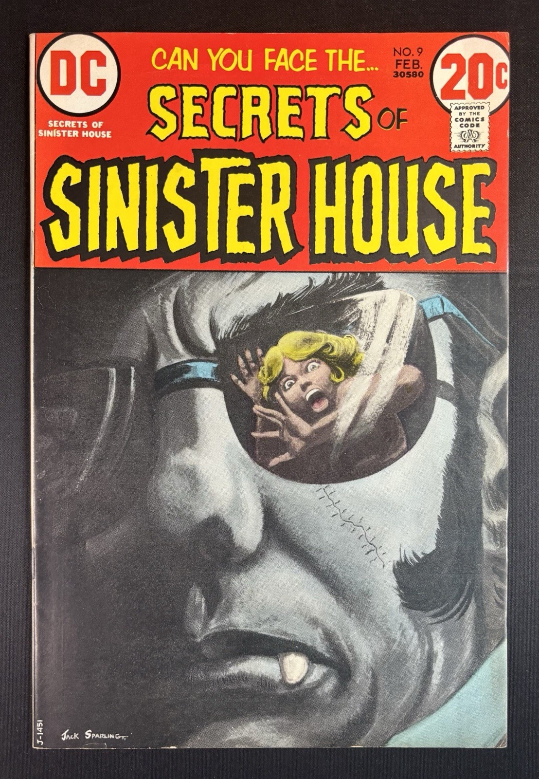 Secrets of Sinister House #9 F/VF 7.0 1973 💥 Classic Jack Sparkling Cvr 💥 DC