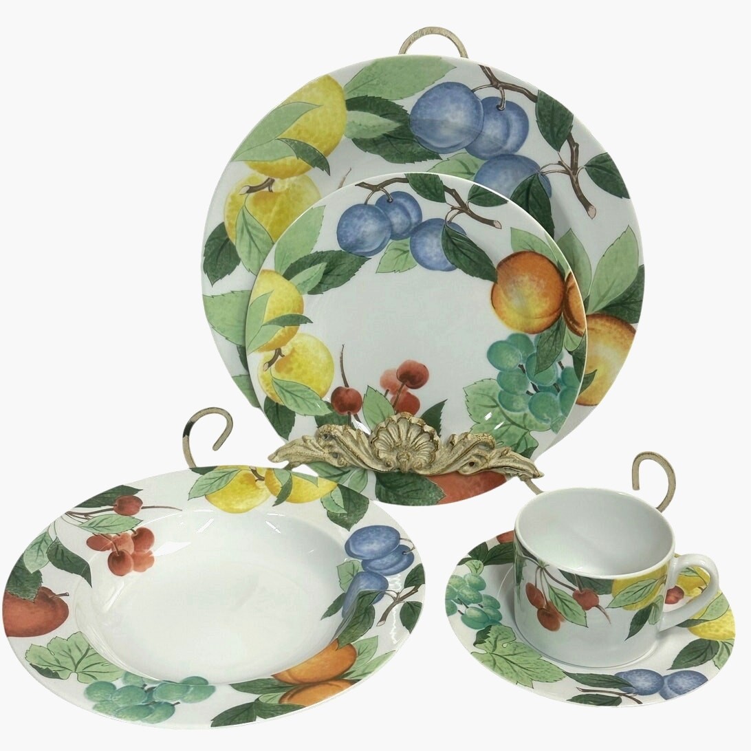 Studio Nova Retired 1999-2004 \'Orchard Jewels\' 5-Piece Place Setting-Exceptional