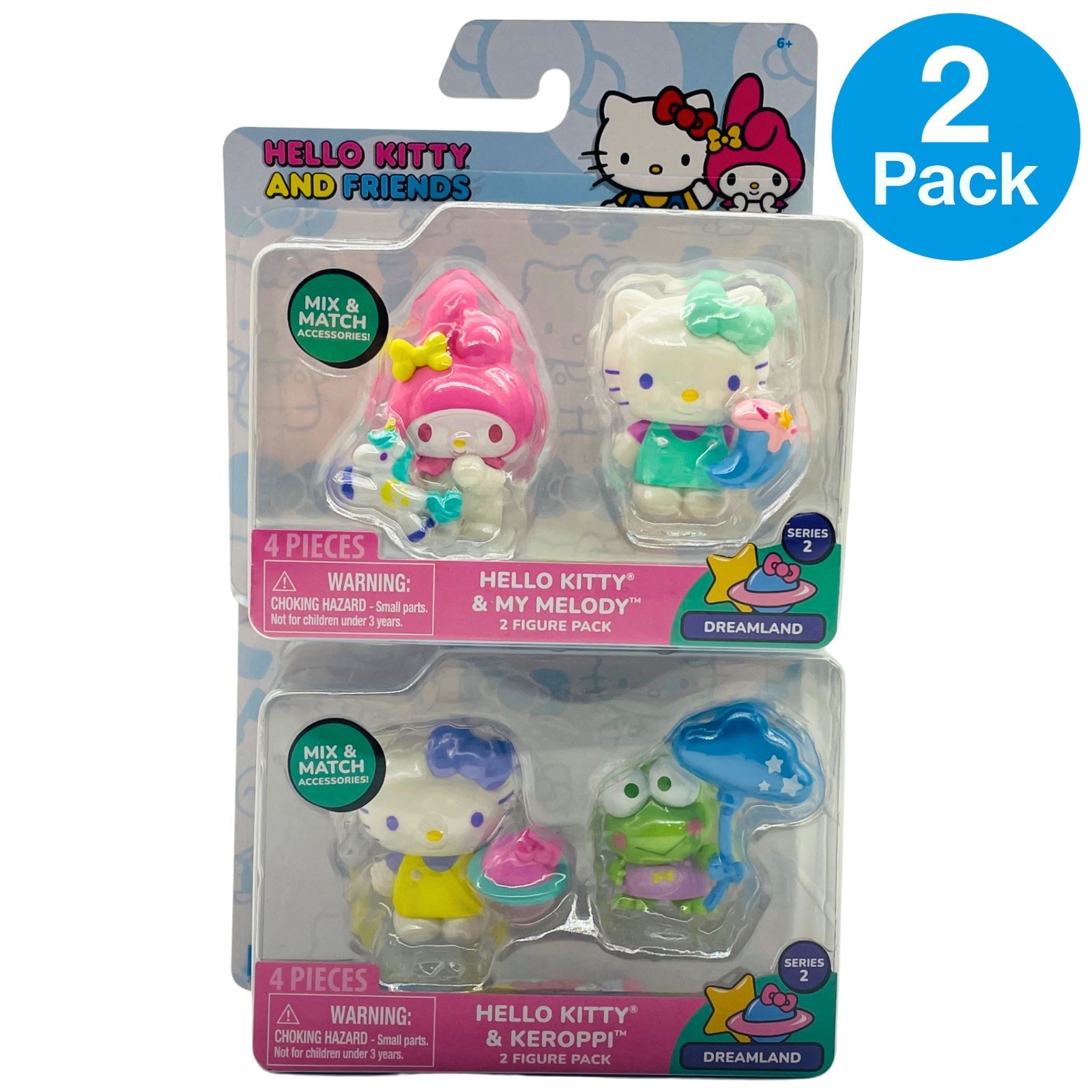 Hello Kitty & Friends Dreamland Figure Packs Series 2 – 2 Pack – New Hello Kitty & Friends Dreamland Figure Packs Series 2 – 2 Pack – New