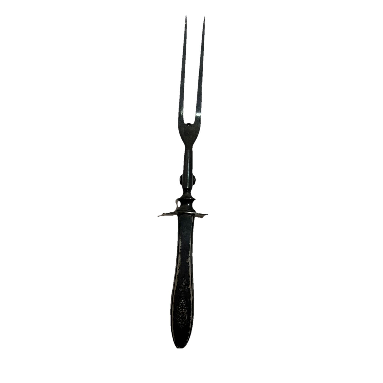 Vintage Solid Metal Meat Fork Heavy Duty