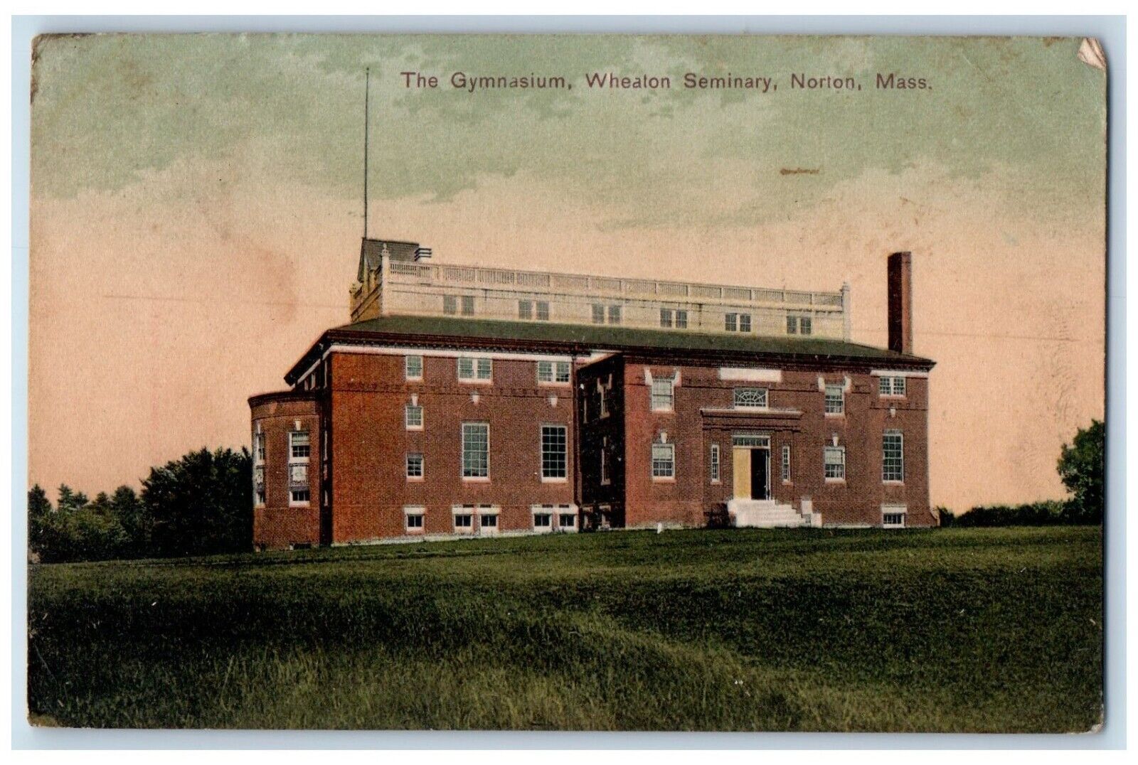1907 The Gymnasium Wheaton Seminary Norton Massachusetts MA Antique Postcard