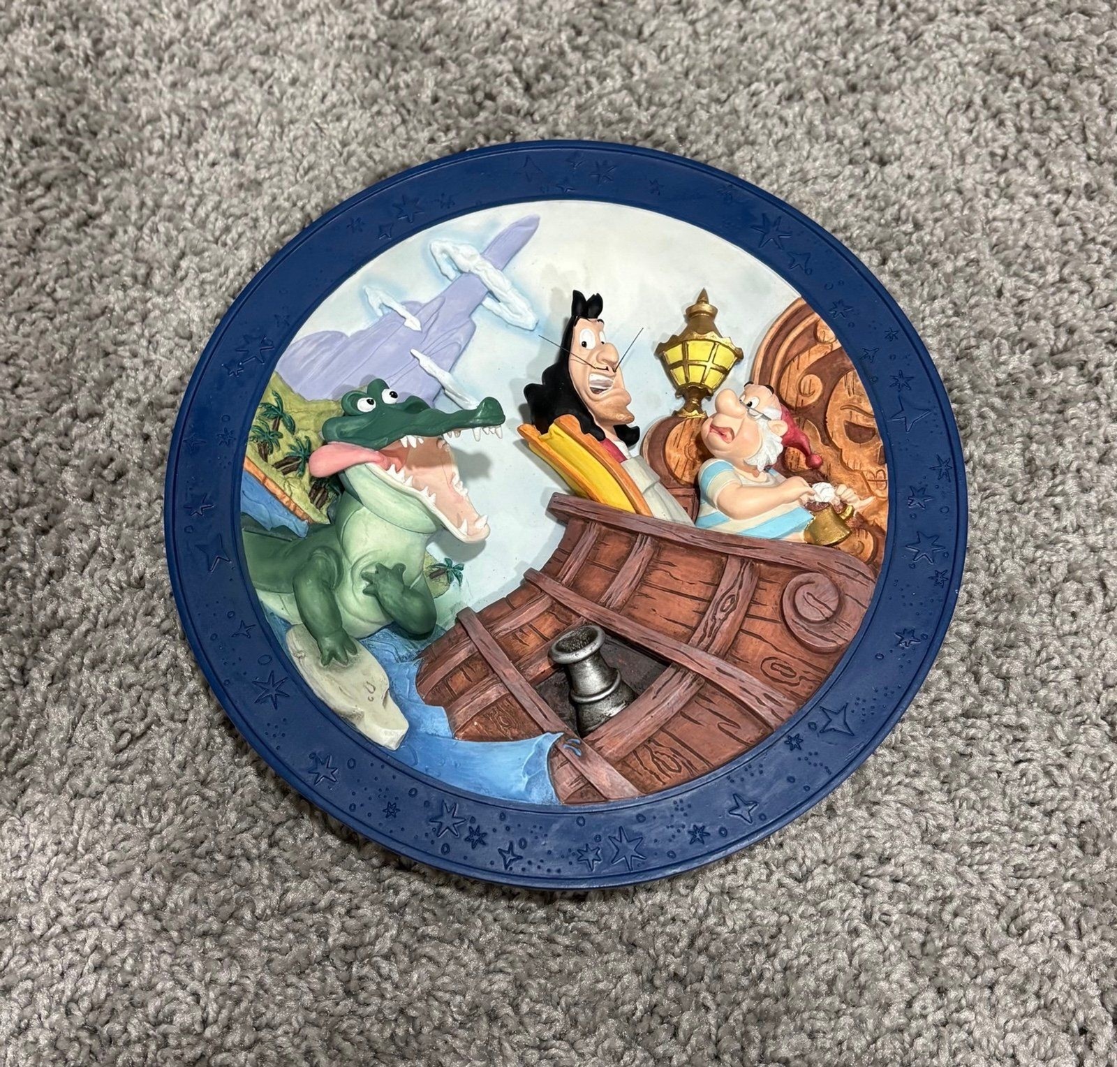 Disney Peter Pan “It’s the Croc Tic-Toc-Tic-Toc” 3D Relief Collector Plate #248 Disney Peter Pan “It’s the Croc Tic-Toc-Tic-Toc” 3D Relief Collector Plate #248