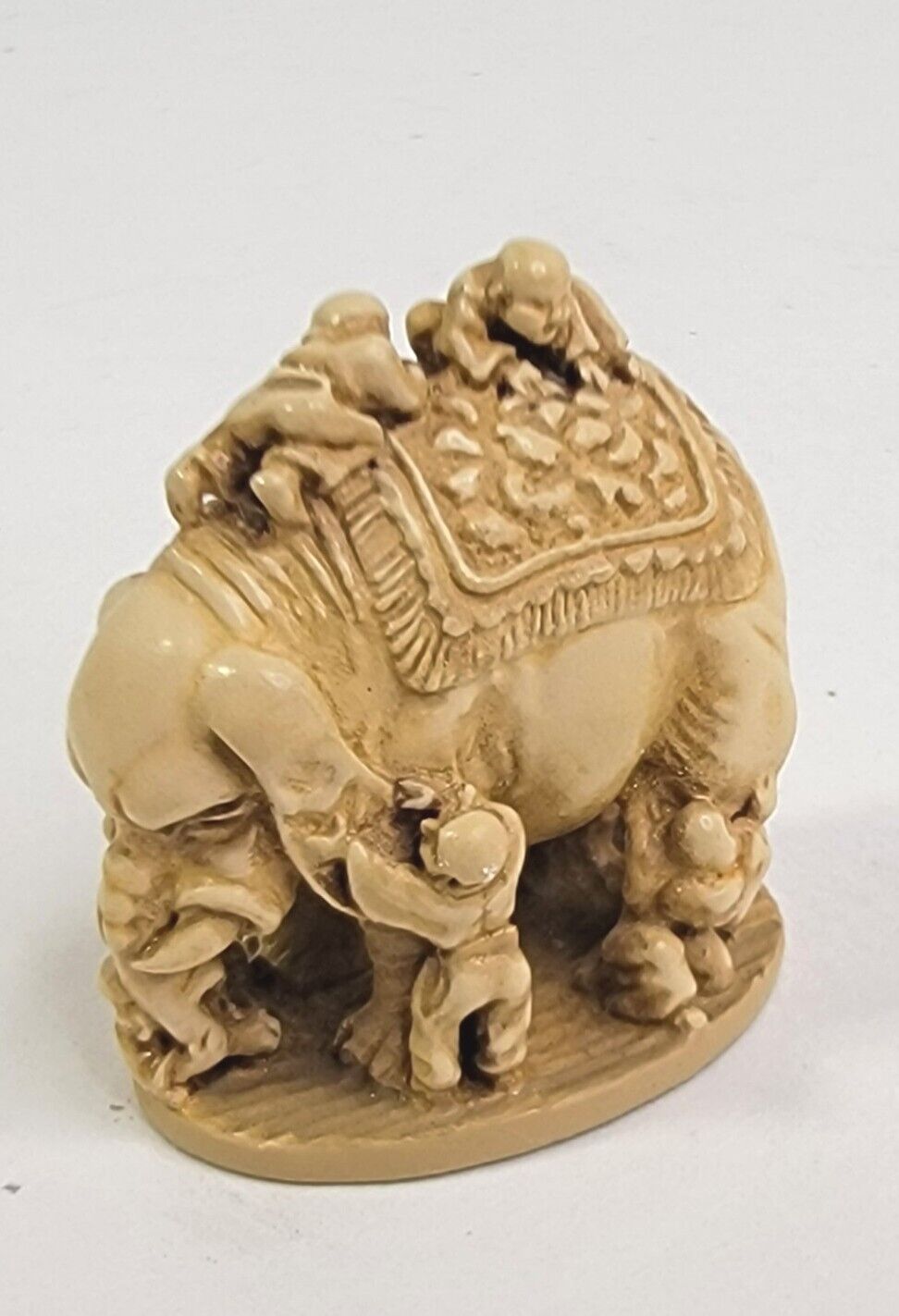 Goebel Olszewski Miniature Blind Man Elephant 643-P Dollhouse USA 1986 Empress