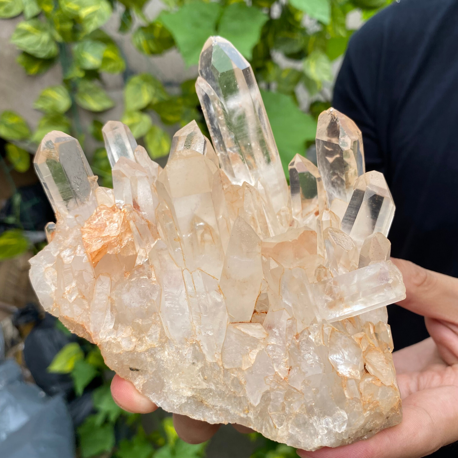 2.3lb A+++Large Natural clear white Crystal Himalayan quartz cluster /mineralsls
