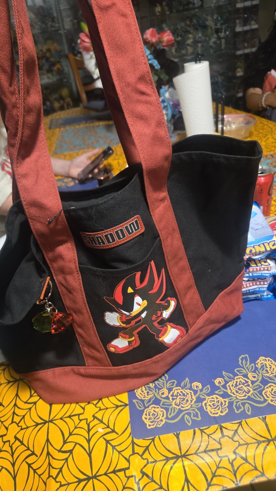 SEGA Shadow the Hedgehog Tote Bag Licensed Handbag Collectible Official