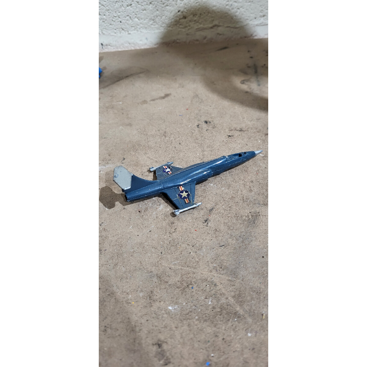 Vintage Cragstan Wild Wings Starfighter F-104 Gray Diecast Aircraft Kids Toy