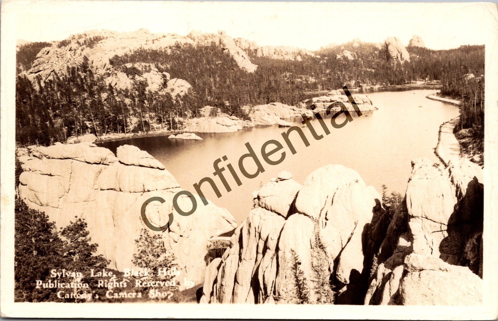 Real Photo Sylvan Lake Canedy Camera Shop Black Hills SD South Dakota RPPC Y503