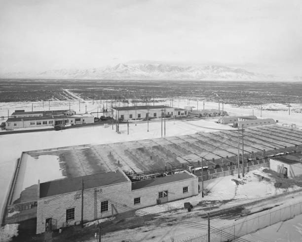 View of a two million gallon spray pond Naval Reactors Facility ne- Old Photo