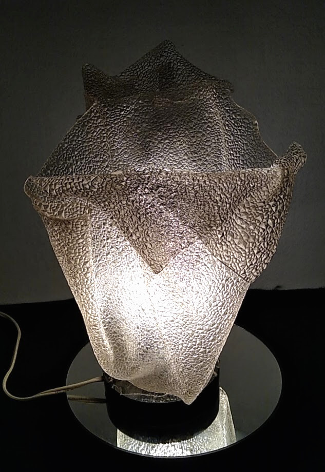 Vintage Mid Century Modern Gino Robert MCM Acrylic Handkerchief Lamp