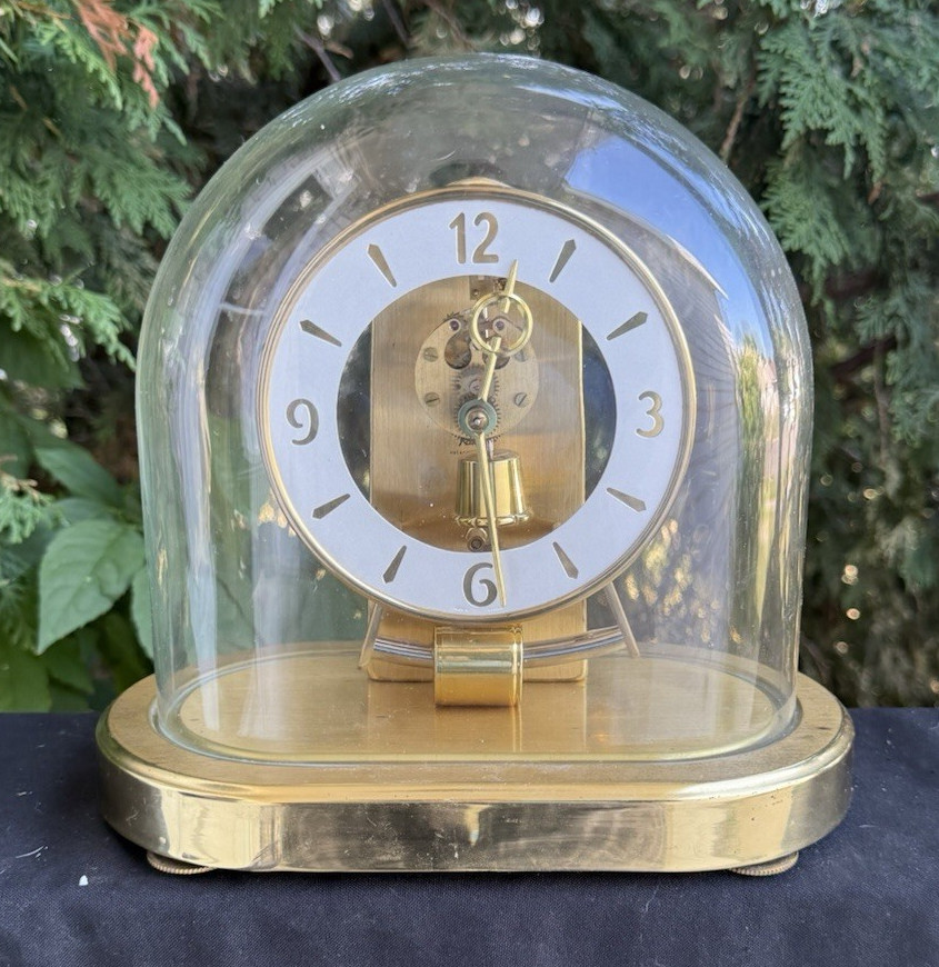 Vintage German Kieninger Kundo Anniversary Torsion Clock - VIDEO - ALL ORIGINAL