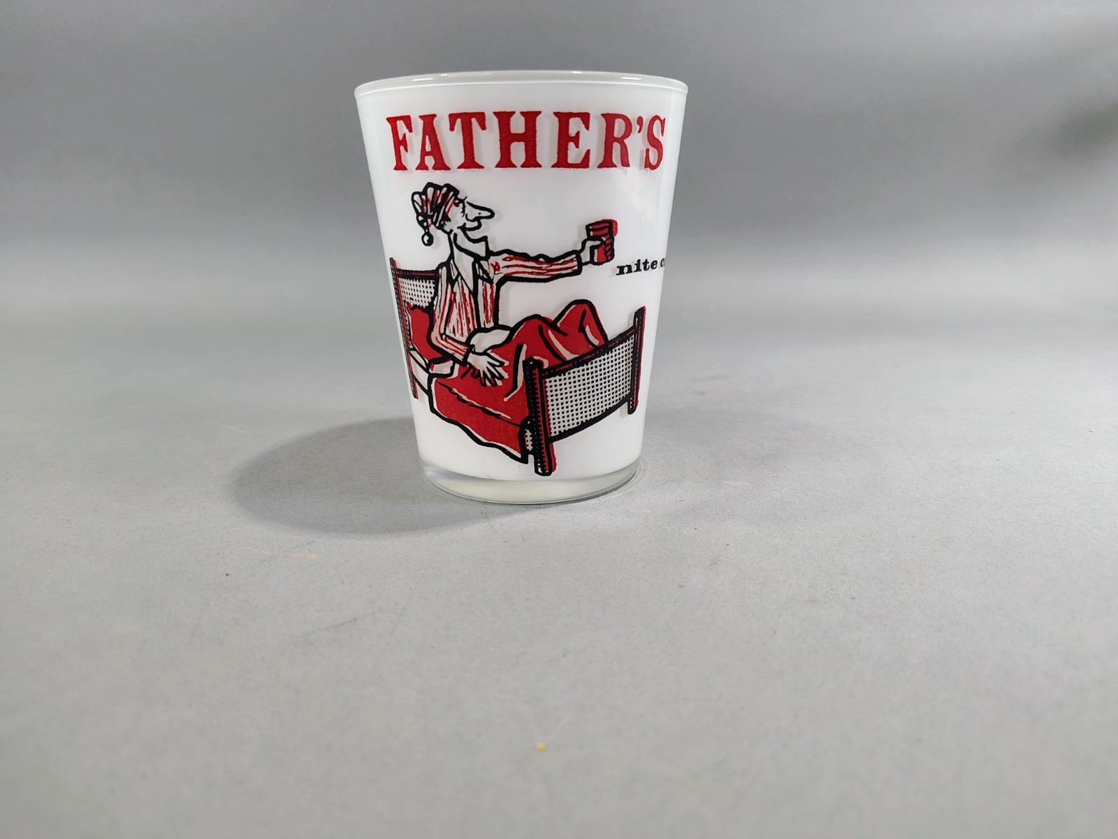 Vintage MCM 50s 60s Father\'s Nite Cap 16 ounce frosty Glass Tumbler Barware Vintage MCM 50s 60s Father\'s Nite Cap 16 ounce frosty Glass Tumbler Barware