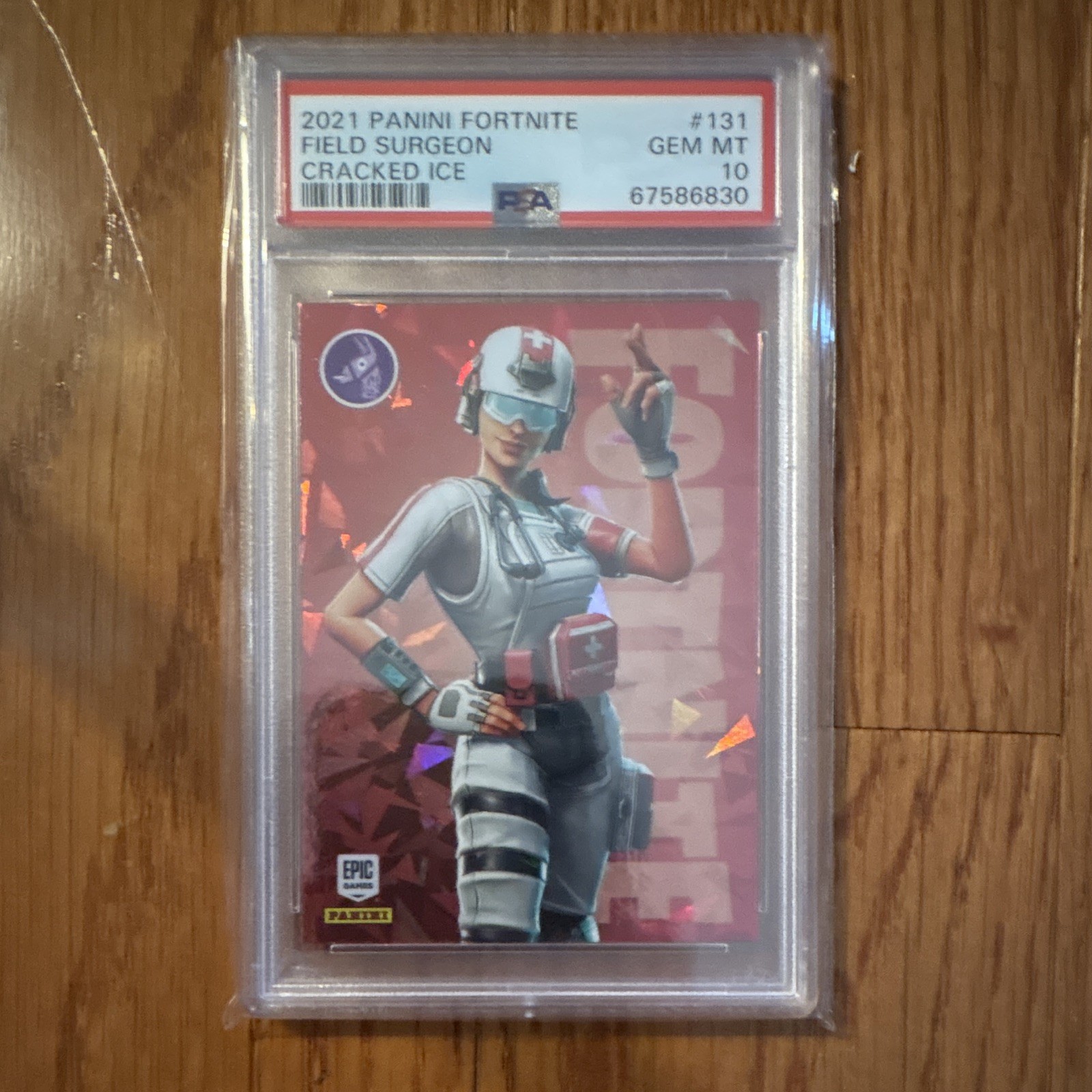 Panini 2021 Fortnite Field Surgeon #131 Cracked Ice PSA 10