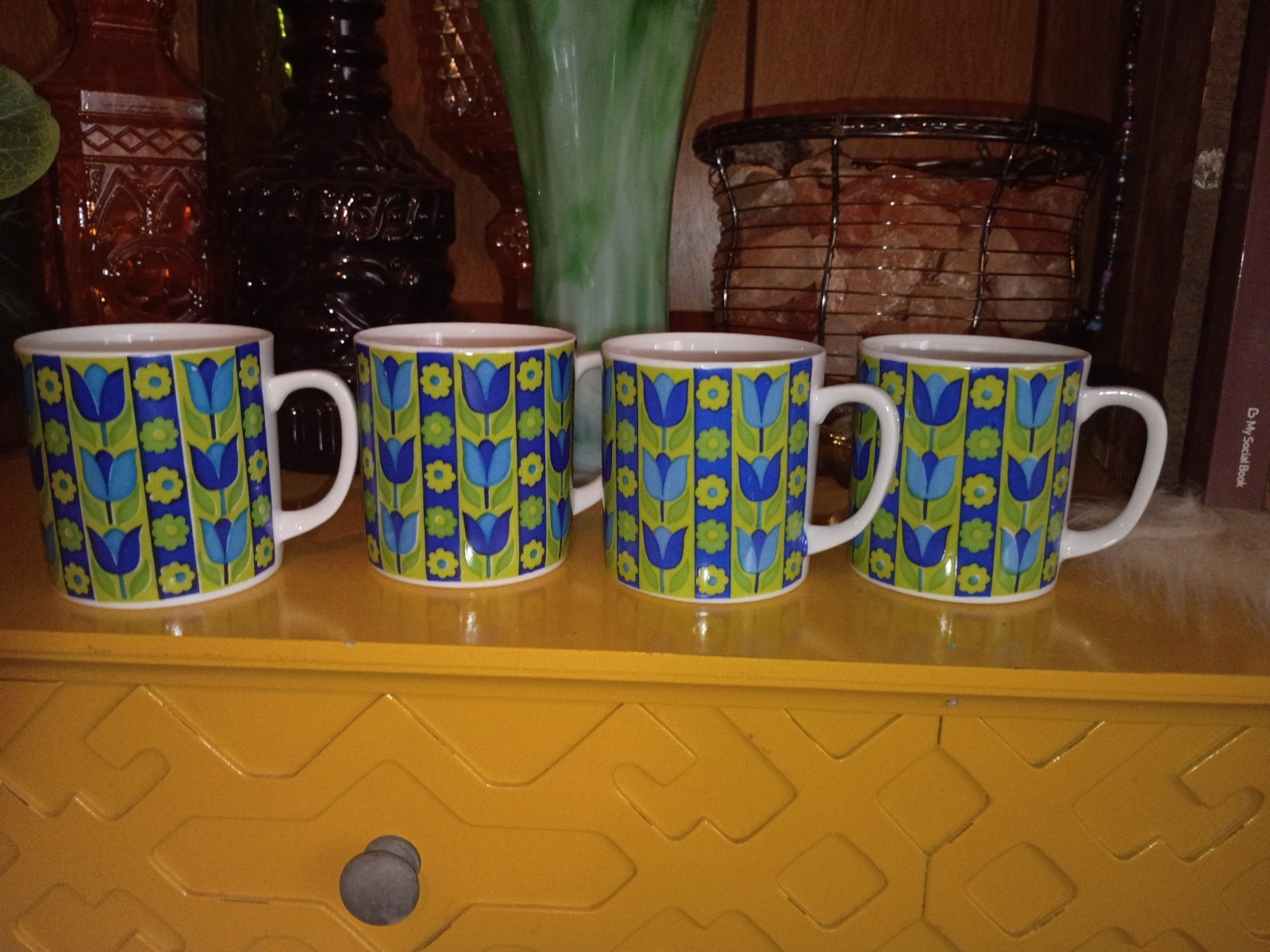 1970s Mid Century FlowerPower Mug Bohi Retrokitchen Kitsch Groovy Mcm 1970s Mid Century FlowerPower Mug Bohi Retrokitchen Kitsch Groovy Mcm
