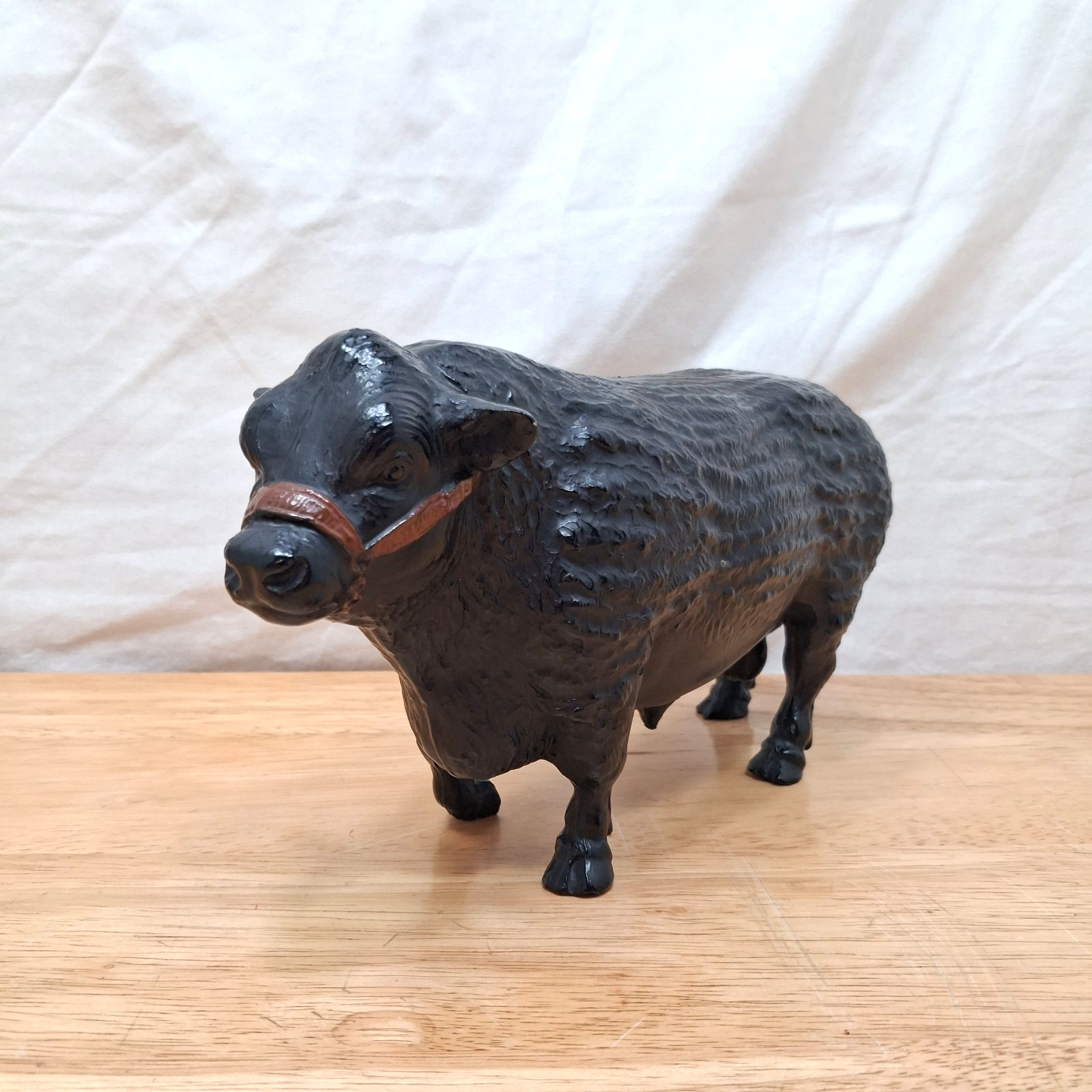 Black Breyer 1959-1960 Walking Black Angus Vintage Bull Rough Cut Glossy