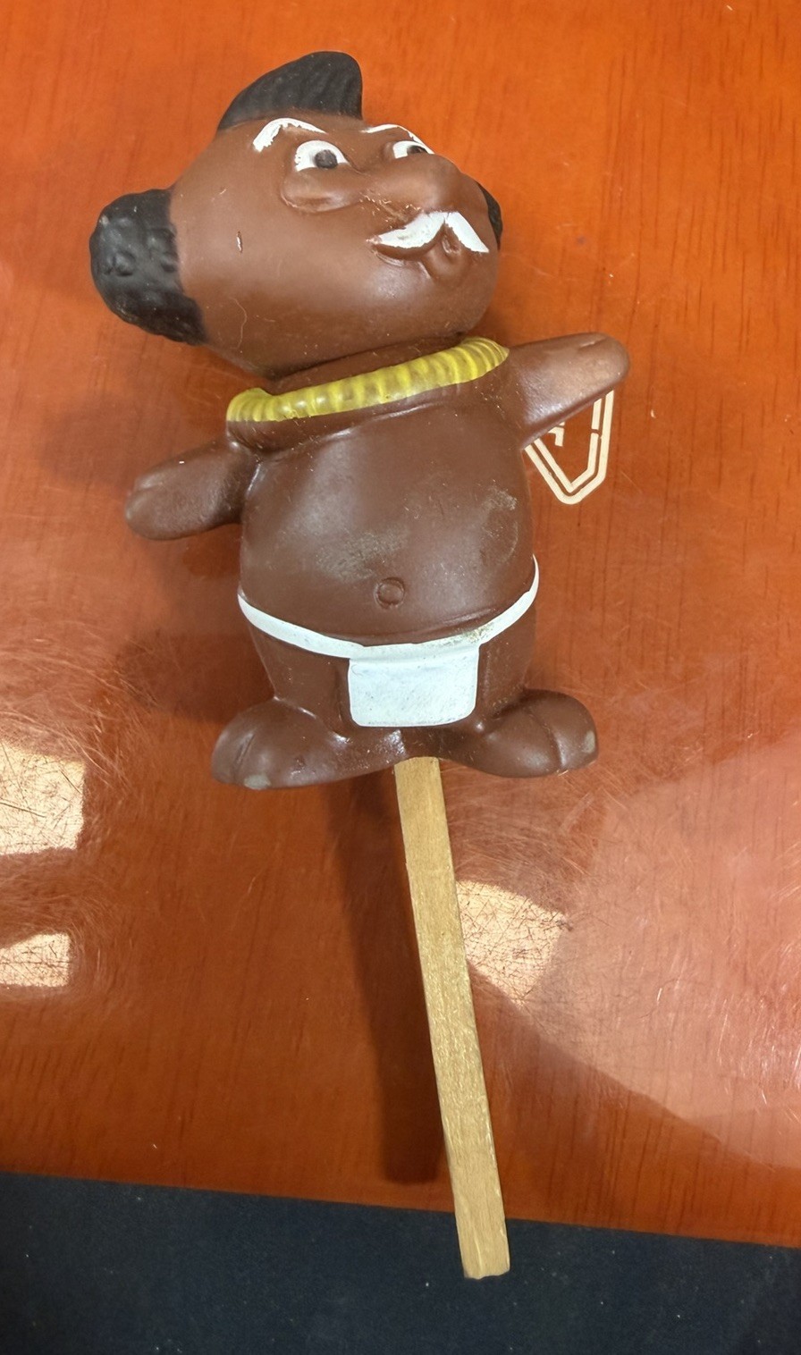 Vintage Trader Vic\'s Menehune Swizzle Stick Top Male Figure Tiki Cocktail Japan