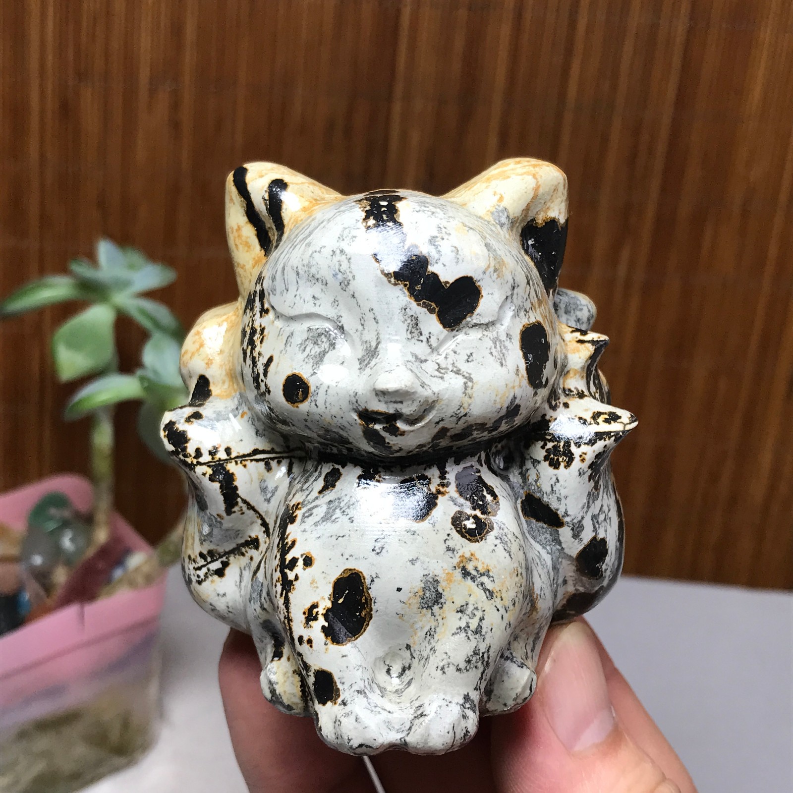 Natural Chinese painting Nine Tailed Fox crystal ornaments for home decoration 0 Natural Chinese painting Nine Tailed Fox crystal ornaments for home decoration 0