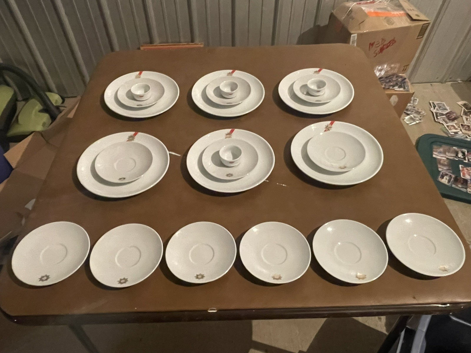 TWA TRANS WORLD AIRLINES ROYAL AMBASSADOR DINNER PLATES,SAUCERS,RAMEKINS 22PCLOT