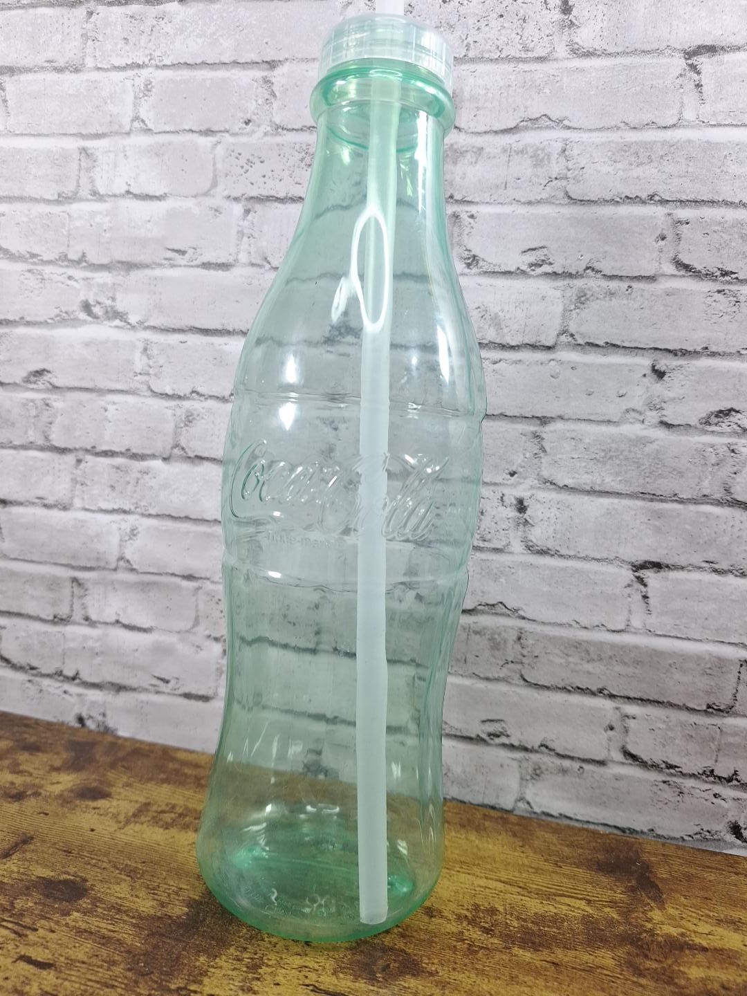 FLEXCRAFT CO~COCA COLA~COKE~CLEAR PLASTIC BOTTLE With Straw 14\