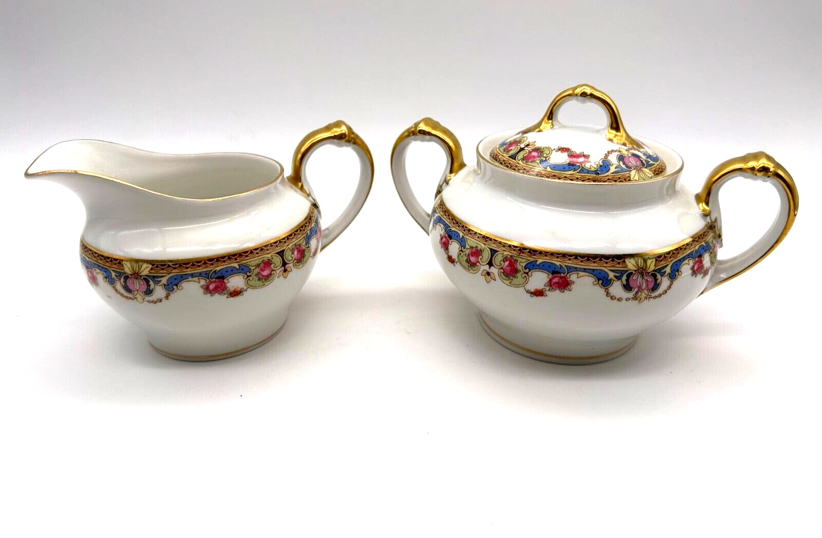 Vintage TK Thun Porcelain Creamer & Sugar Set Coffee Tea Czechoslovakia