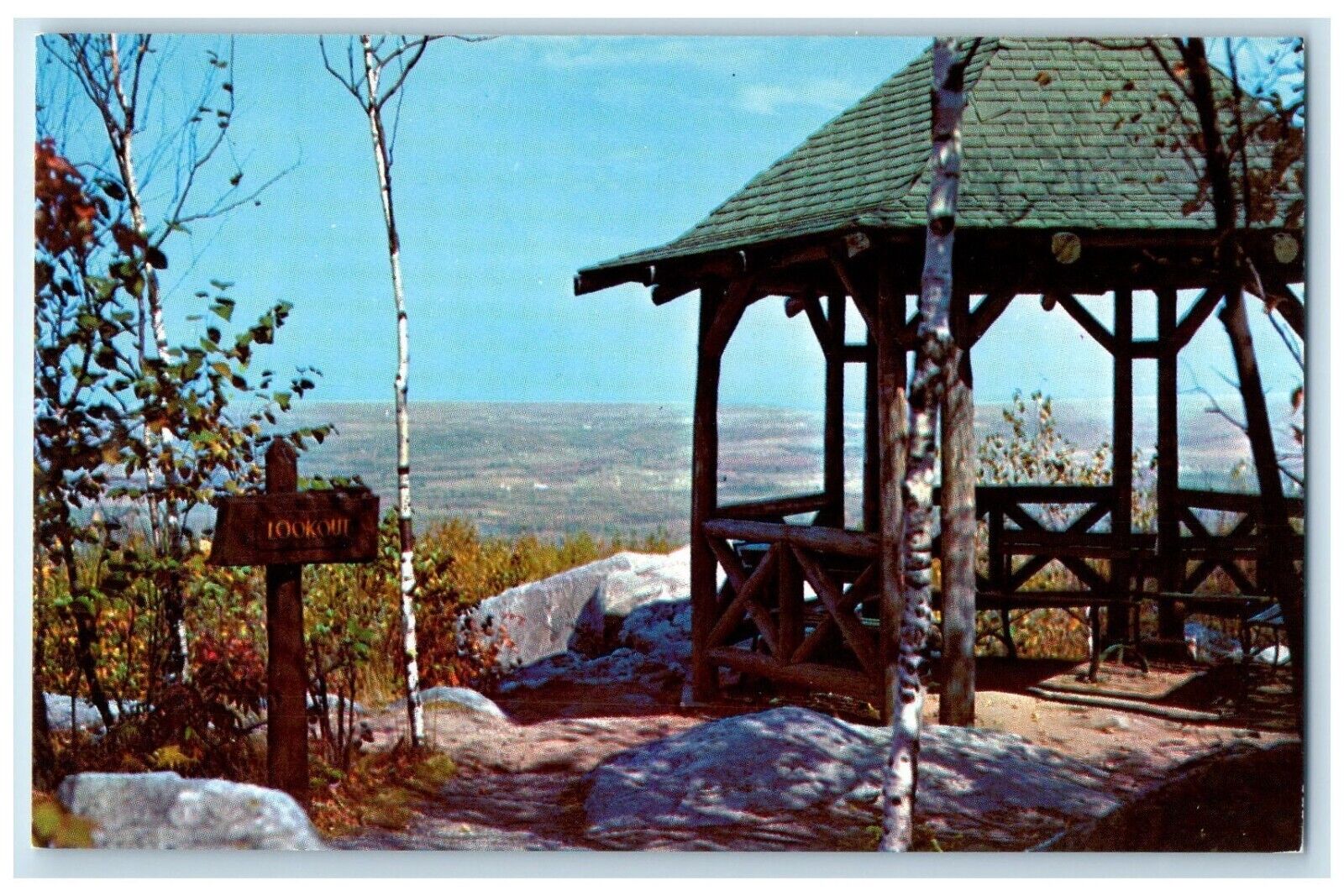 c1960 Scenic View Rib Mountain State Park Wausau Wisconsin WI Unposted Postcard