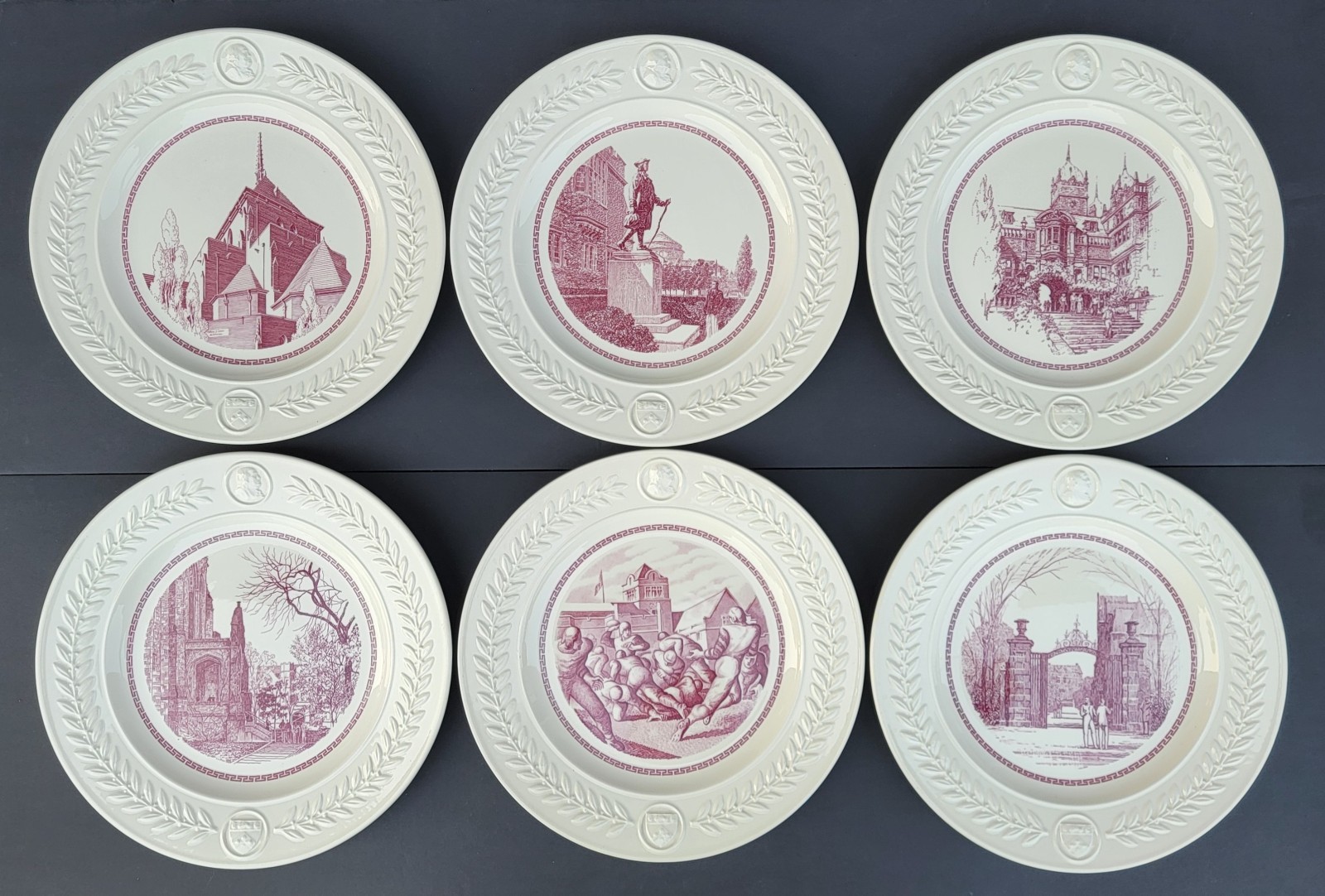 Set of 6 Wedgwood 1960 University of Pennsylvania Plates **Excellent Condition**