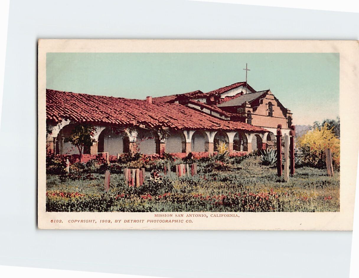 Postcard Mission San Antonio California USA