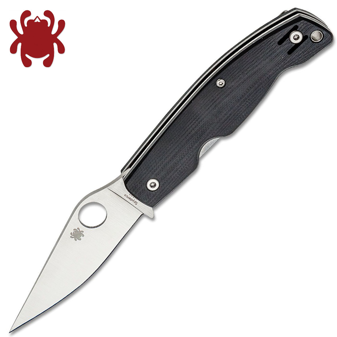 Spyderco Pattadese M390 Satin Plain Blade Contoured Black G10 Handles C257GP Spyderco Pattadese M390 Satin Plain Blade Contoured Black G10 Handles C257GP