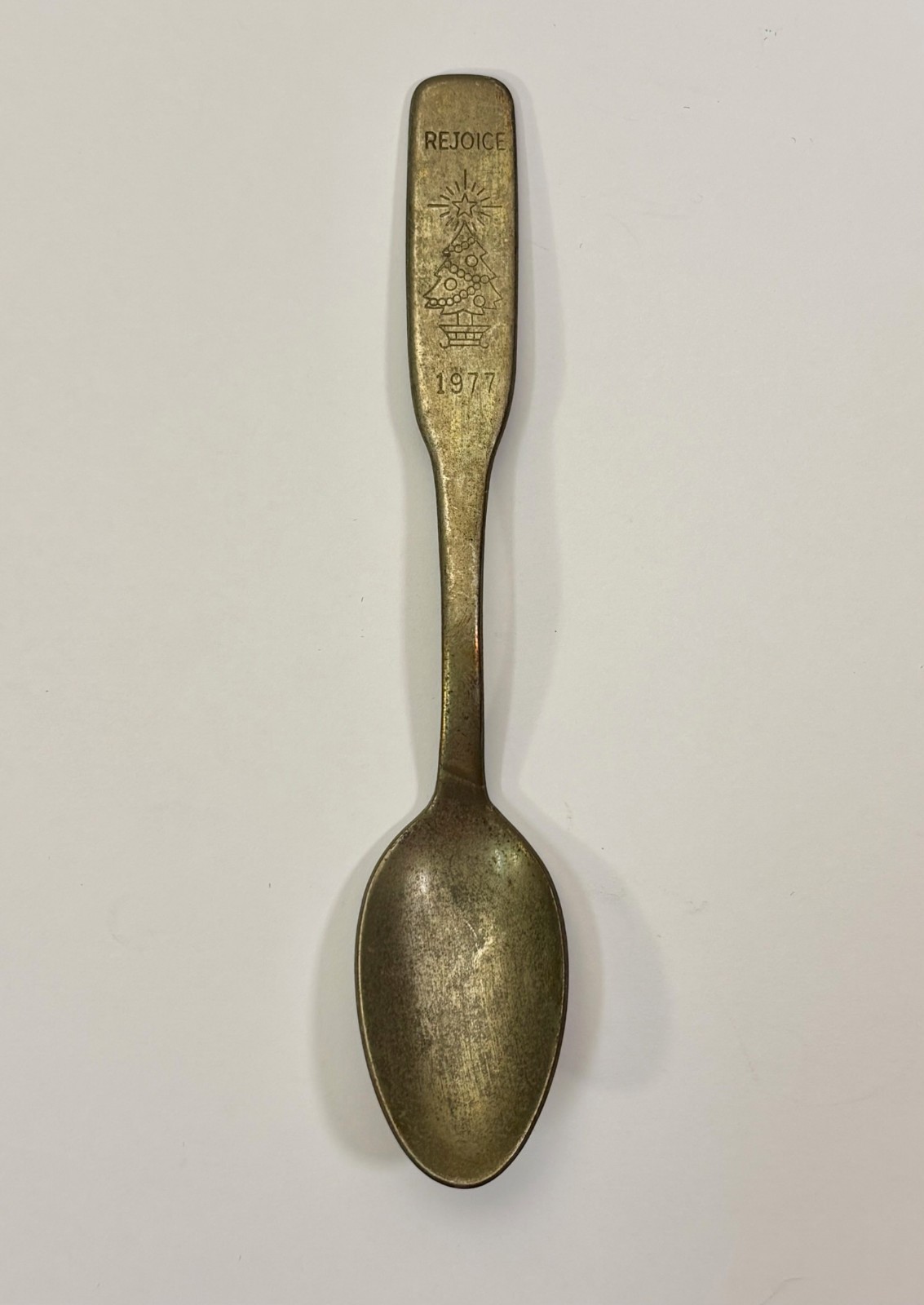 Vintage Souvenir Spoon US Collectible. Rejoice 1977 Christmas Tree Vintage Souvenir Spoon US Collectible. Rejoice 1977 Christmas Tree