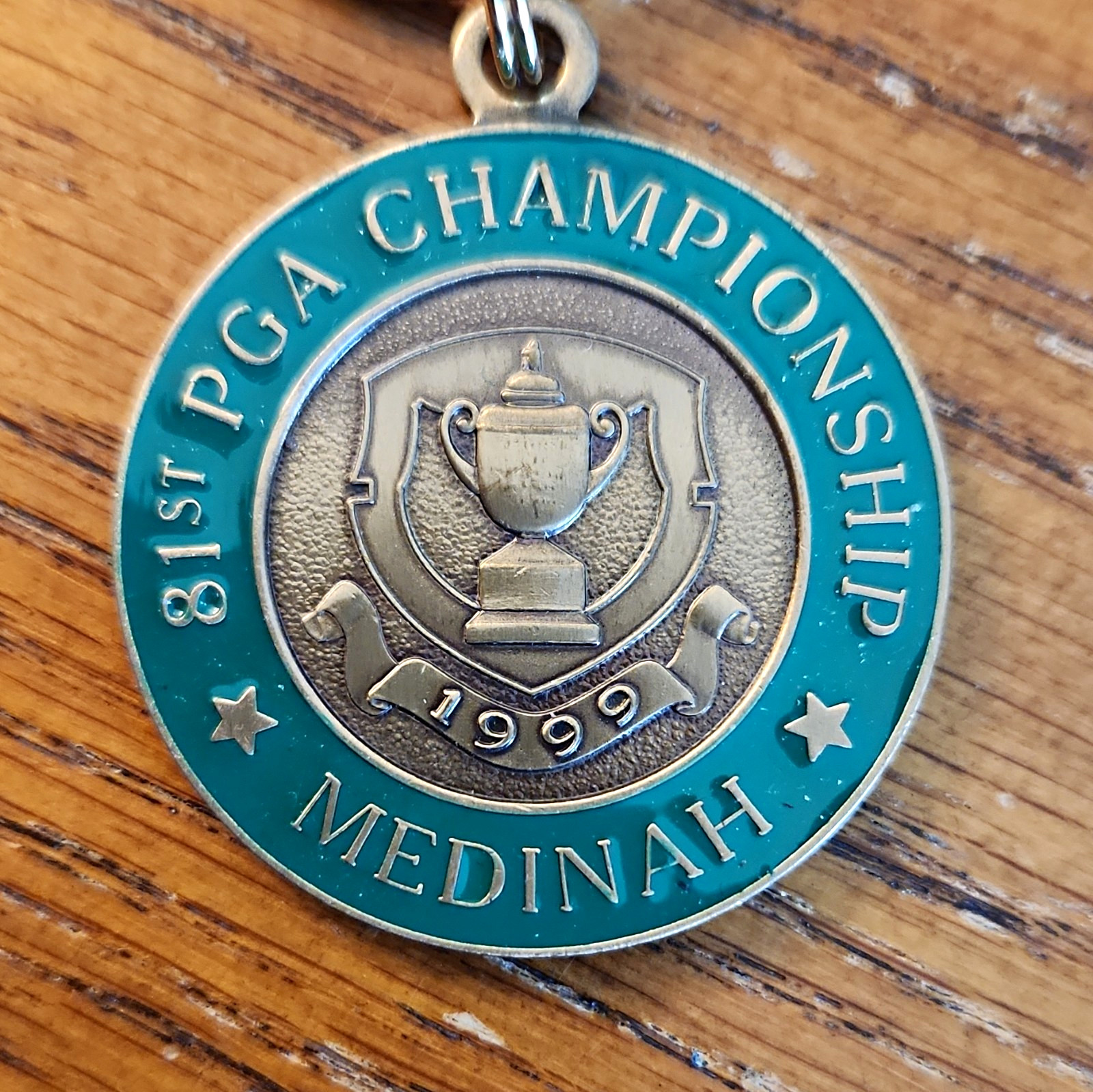 Jostens 81st PGA Championship 1999 Medinah Metal Key Ring Keychain Green/Silver Jostens 81st PGA Championship 1999 Medinah Metal Key Ring Keychain Green/Silver