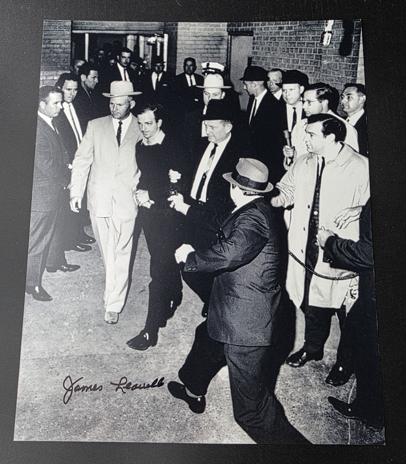 JAMES LEAVELLE SIGNED PHOTO JACK RUBY SHOOTS LEE HARVEY OSWALD JOHN F KENNEDY