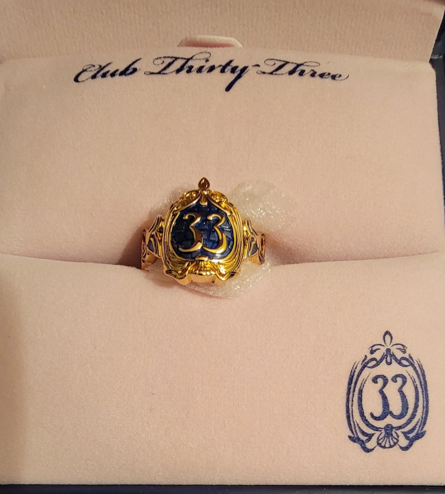 Club 33 Disney Club 33 Logo Ring Size 8 RockLove with Gift Bag