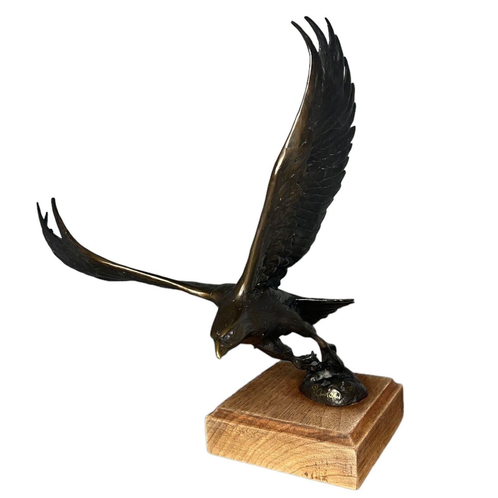 Vintage 1981 Bronze Eagle Scuplture Chester Comstock Signed American USA - 11”