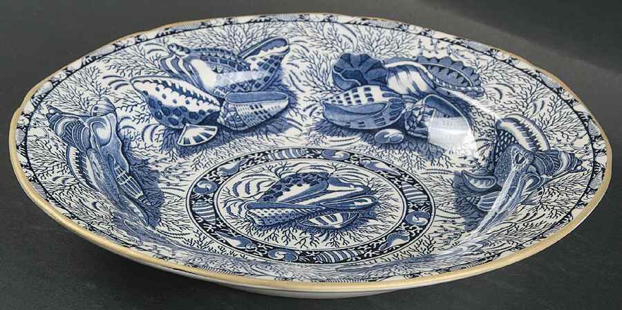 Mottahedeh Torquay Blue  Rimmed Soup Bowl 406191