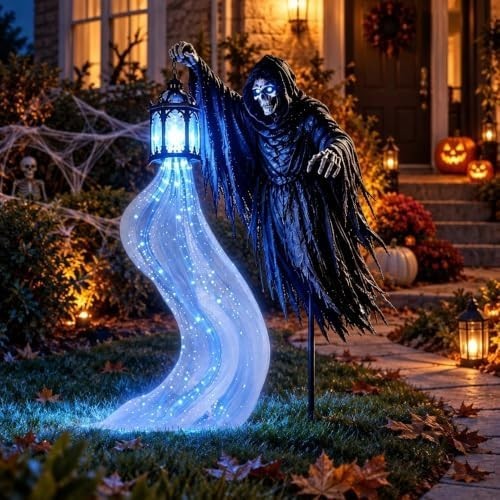 Halloween Soul Harvester Animated Battery Powere Garden Light，Battery Model