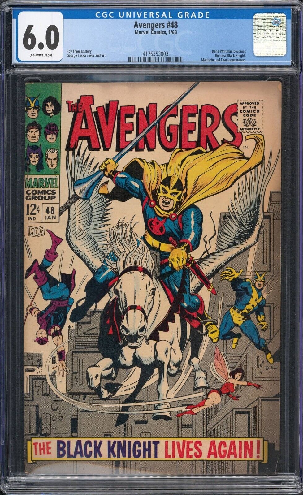 1968 Marvel The Avengers #48 CGC 6.0 Dane Whitman Becomes Black Knight