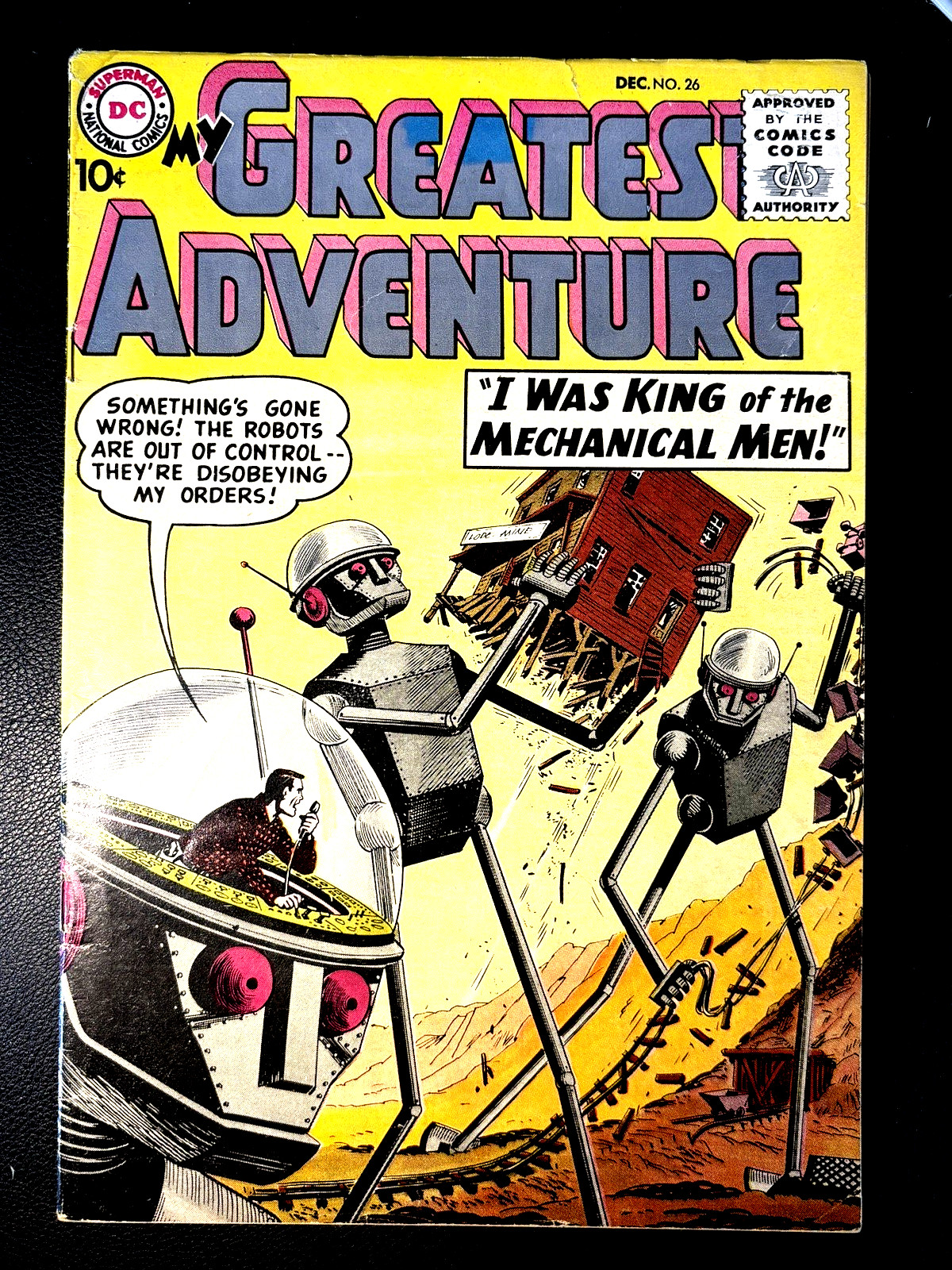 MY GREATEST ADVENTURE #26 (12/58 6.0) 10c SILVER-AGE 1950s DC ROBOTS/DINOSAURS