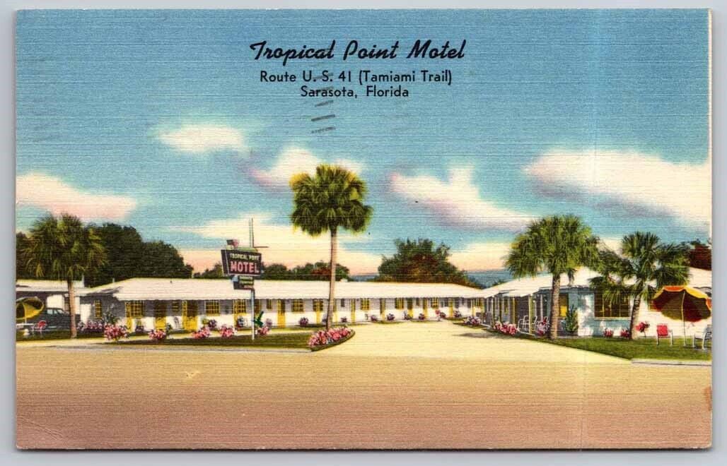 Tropical Point Motel Sarasota FL Florida Postcard 