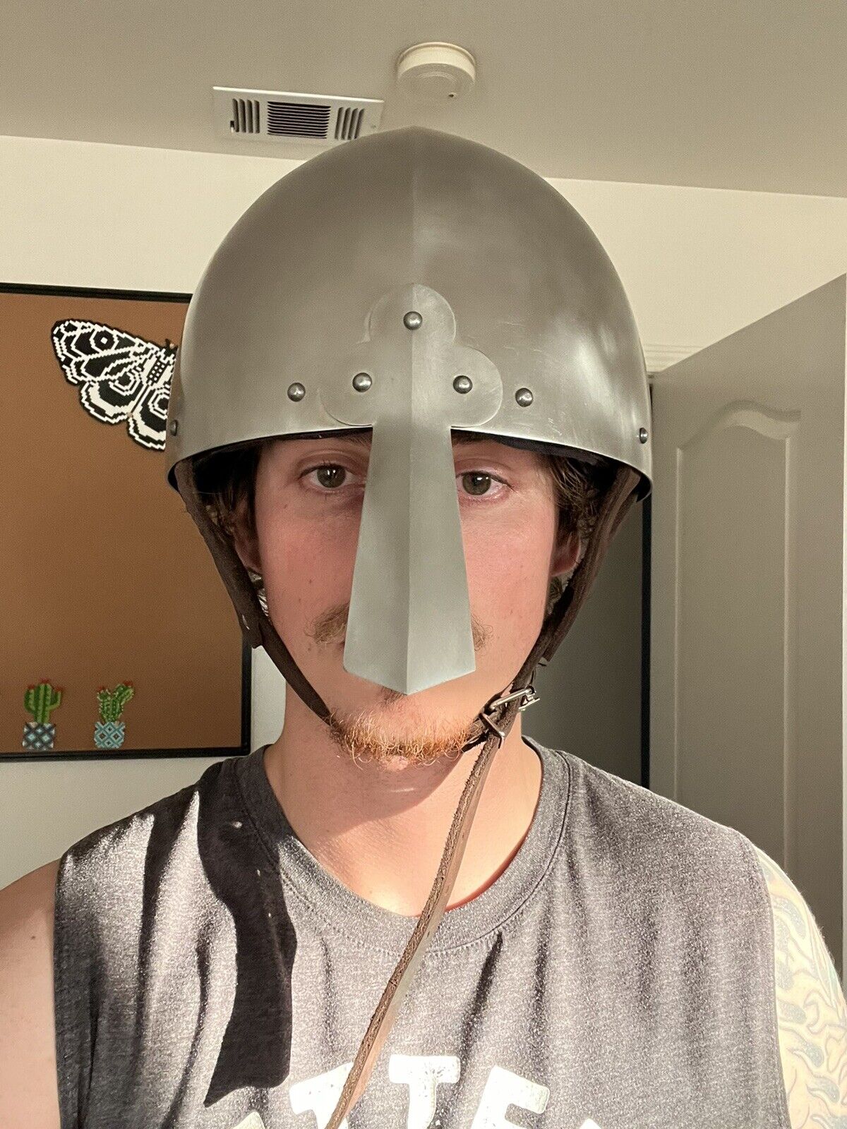 Medieval Norman Nasal Armor Helmet Larp/Reenactment Costume Viking Helmet