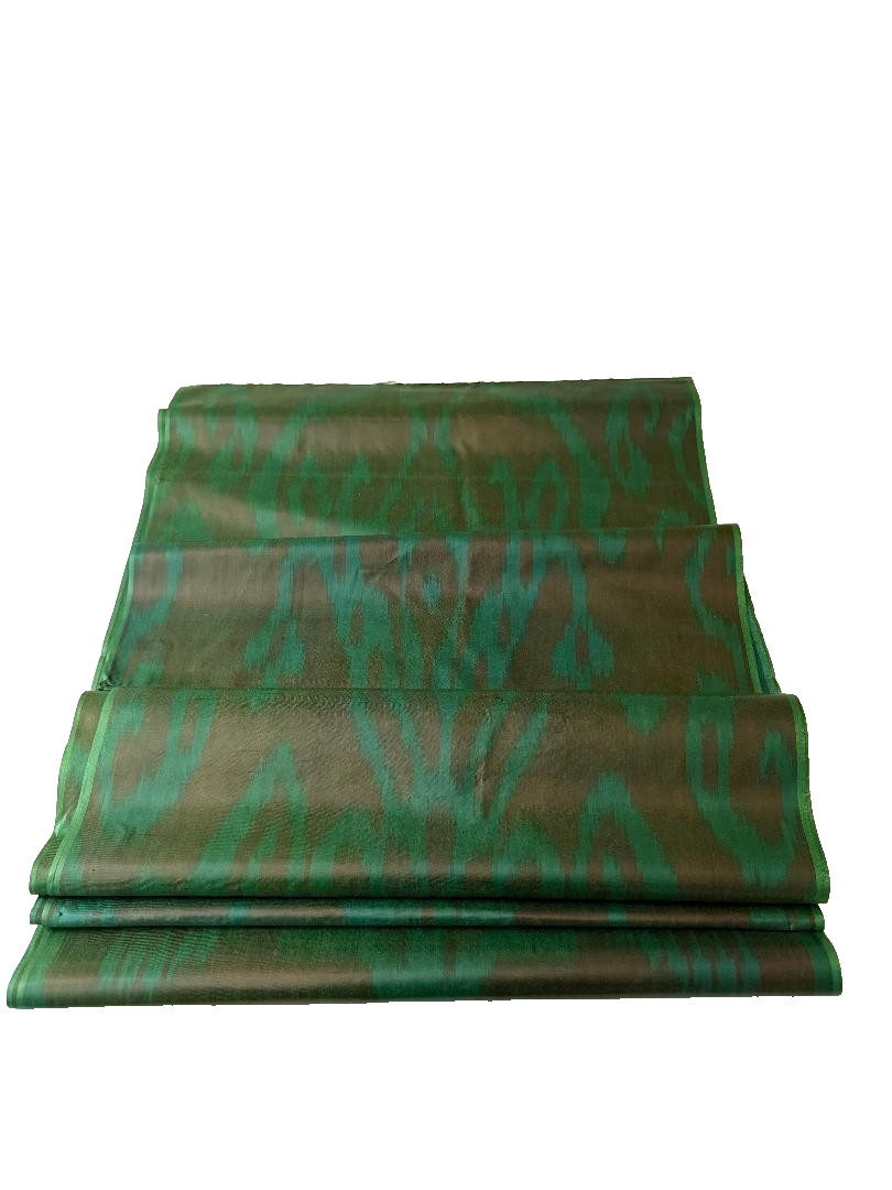 UZBEK IKAT SHOI SILK FABRIC-FINE 100% SILK - TOP QUALITY FABRIC
