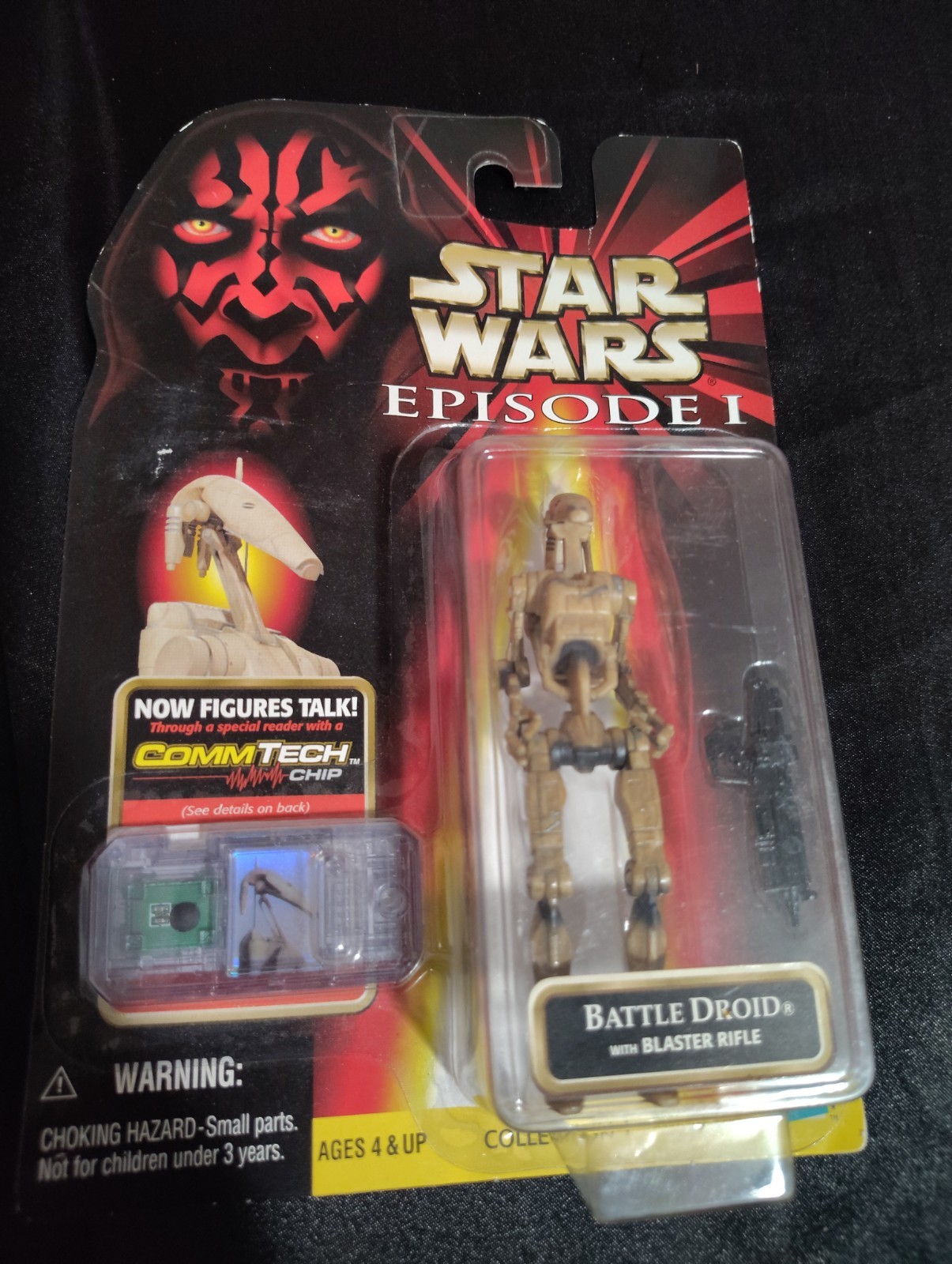 Vintage 1998 Hasbro Star Wars Episode 1 Battle Droid Figure CommTech New