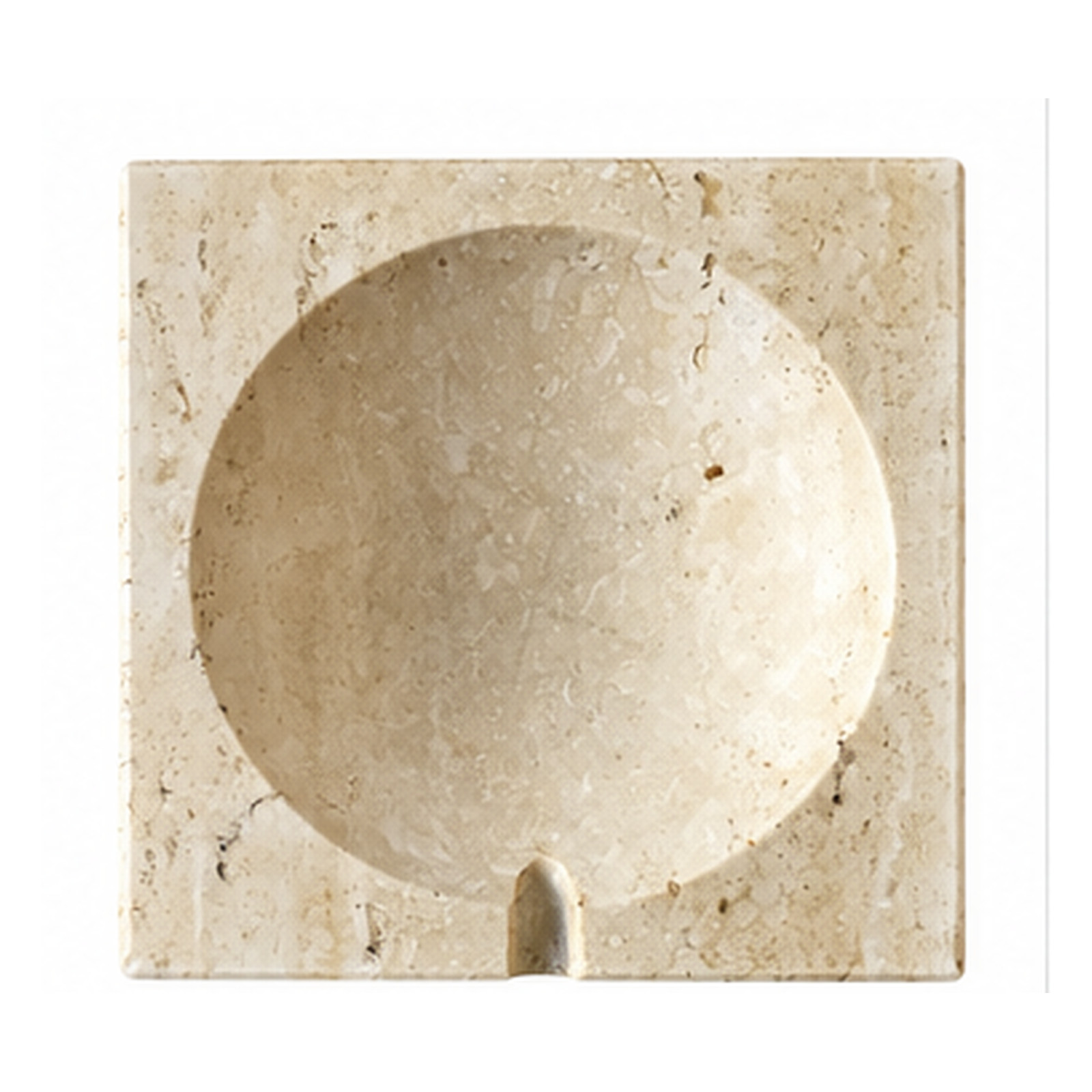 Vintage Travertine Stone Ashtray Square 4