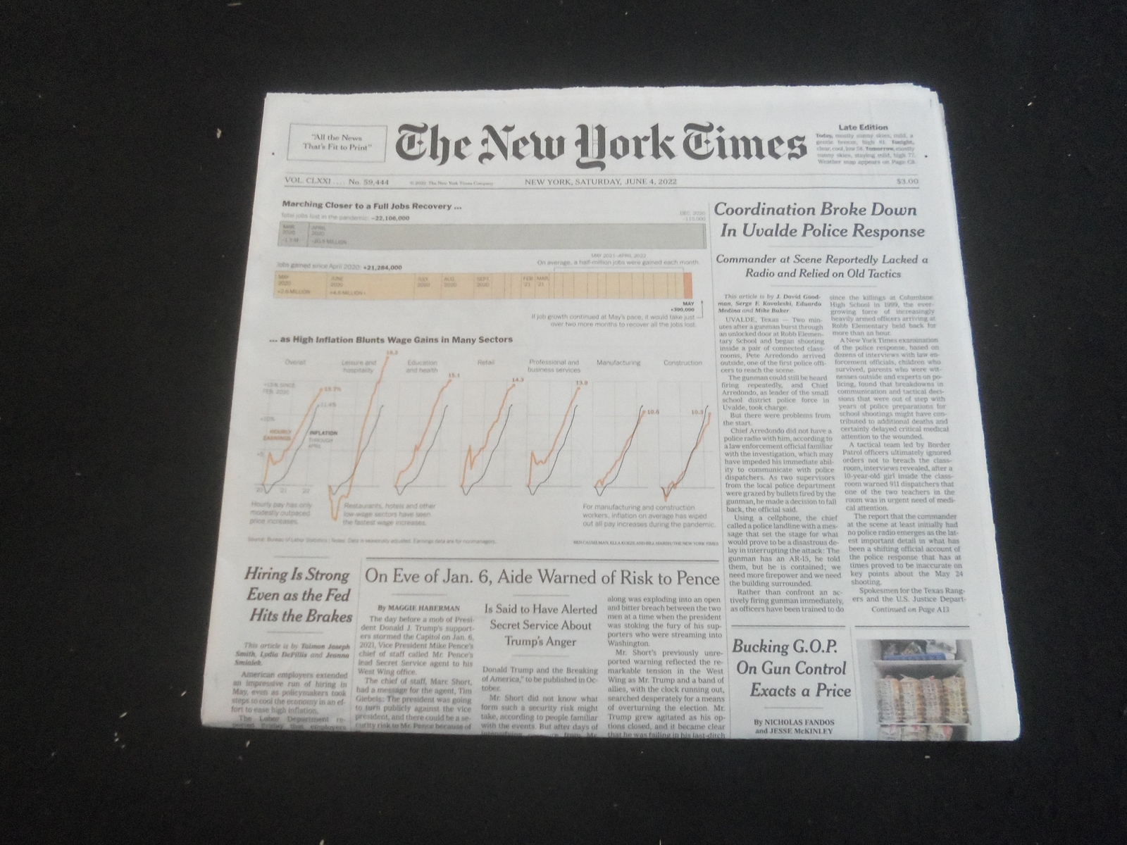 2022 JUNE 4 NEW YORK TIMES - COORDINATION BROKE DOWN IN UVALDE POLICE RESPONSE