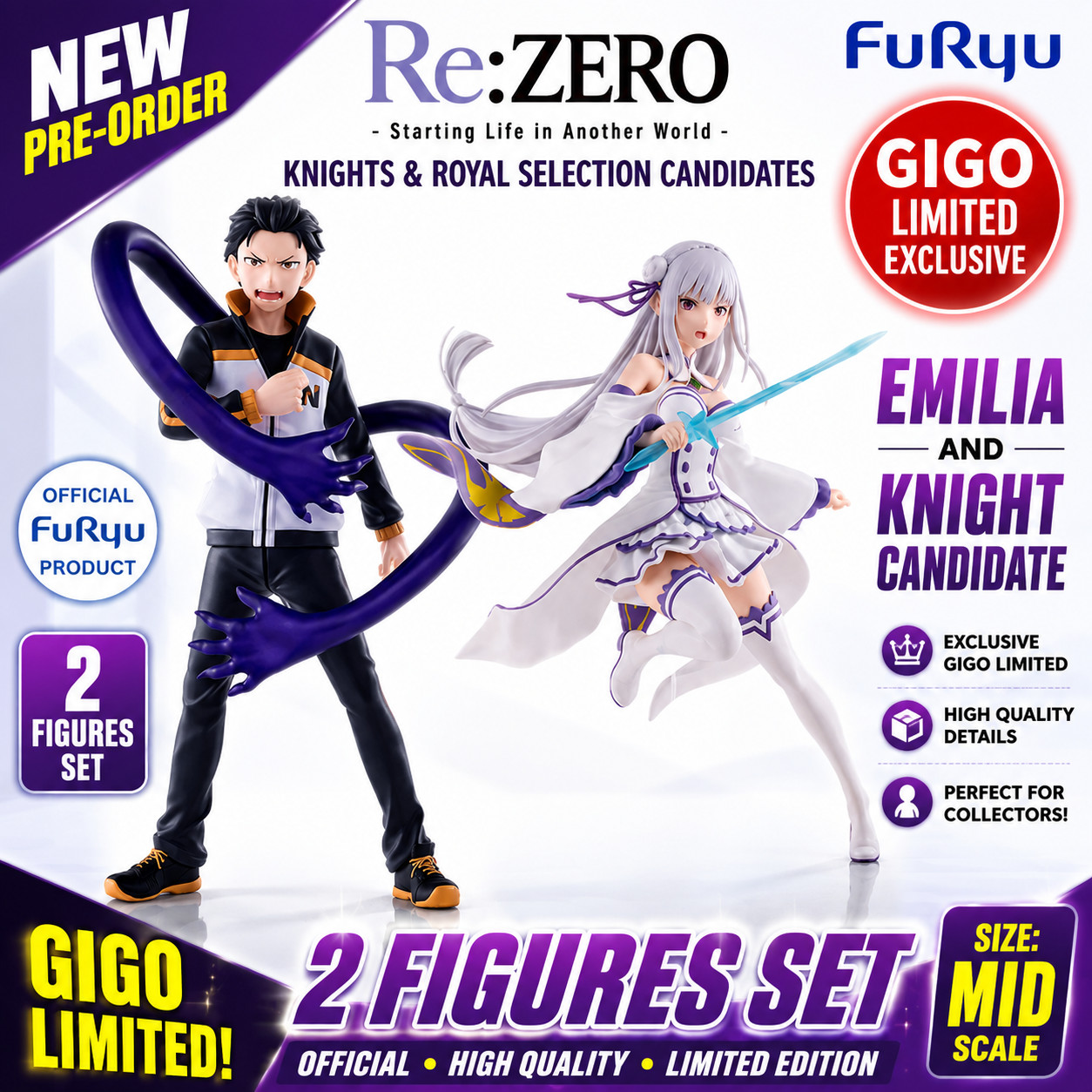 Re: Starting Life in Another World from Zero Emilia Camp Emilia Subaru Set