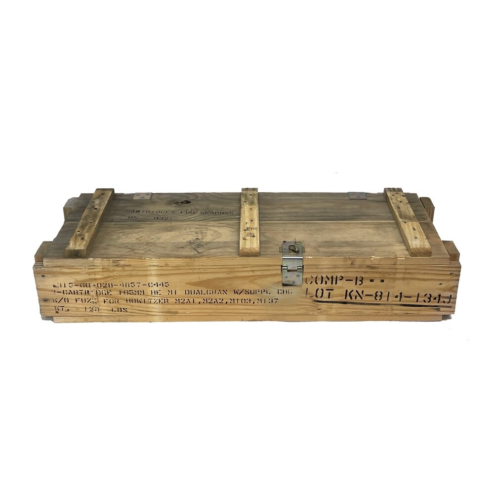 Wooden Artillery Crate 105mm 37x12x8 - Used