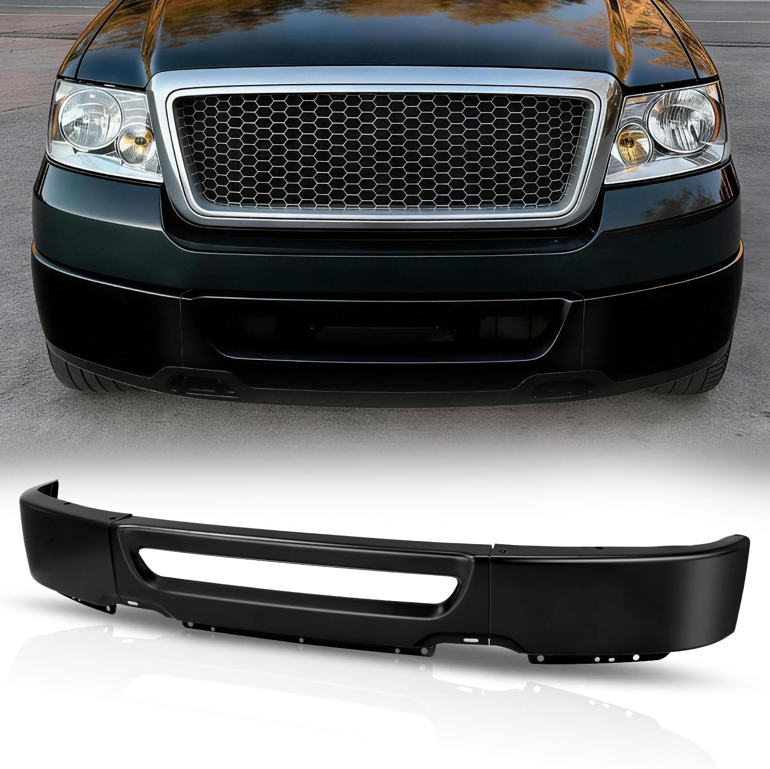 Front Bumper Impact Face Bar for 2006-2008 Ford F-150 Black