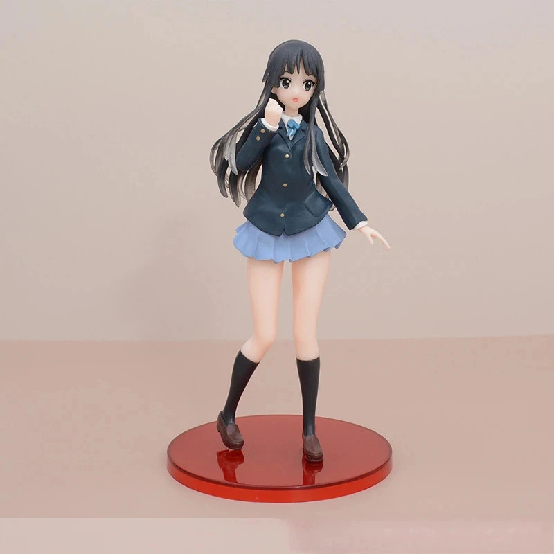 Akiyama Mio Figure K-On School Uniform Anime Collectible Statue Display New Gift